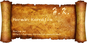 Hermán Kornélia névjegykártya